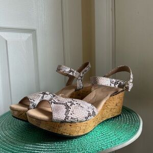 Clarks Annadel Mystic Sandals Natural Snake